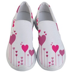 Heart Rosa Love Valentine Pink Women s Lightweight Slip Ons by HermanTelo