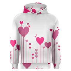 Heart Rosa Love Valentine Pink Men s Overhead Hoodie by HermanTelo