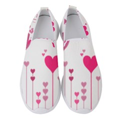 Heart Rosa Love Valentine Pink Women s Slip On Sneakers by HermanTelo