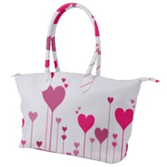 Heart Rosa Love Valentine Pink Canvas Shoulder Bag