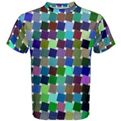 Geometric Background Colorful Men s Cotton Tee