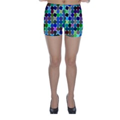 Geometric Background Colorful Skinny Shorts