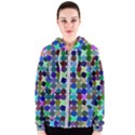 Geometric Background Colorful Women s Zipper Hoodie View1