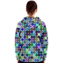 Geometric Background Colorful Women s Zipper Hoodie View2