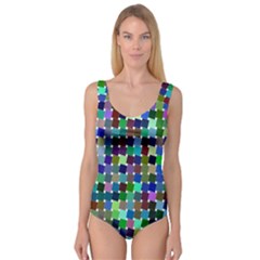 Geometric Background Colorful Princess Tank Leotard 