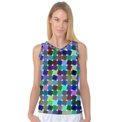 Geometric Background Colorful Women s Basketball Tank Top