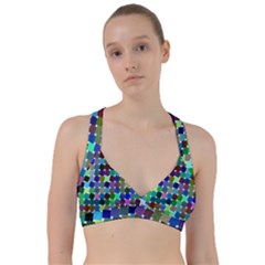 Geometric Background Colorful Sweetheart Sports Bra