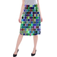 Geometric Background Colorful Midi Beach Skirt