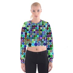 Geometric Background Colorful Cropped Sweatshirt