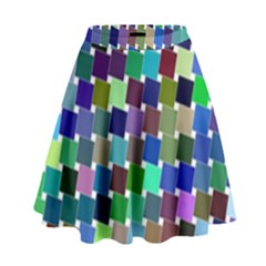 Geometric Background Colorful High Waist Skirt