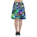 Geometric Background Colorful Chiffon Wrap Front Skirt View2