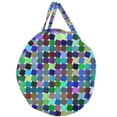 Geometric Background Colorful Giant Round Zipper Tote