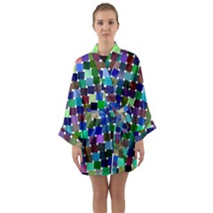 Geometric Background Colorful Long Sleeve Kimono Robe by HermanTelo