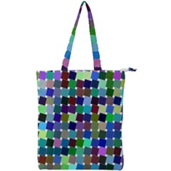 Geometric Background Colorful Double Zip Up Tote Bag