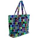 Geometric Background Colorful Zip Up Canvas Bag View2