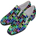 Geometric Background Colorful Slip On Heel Loafers View2