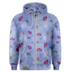 Ladybug Blue Nature Men s Zipper Hoodie