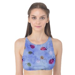 Ladybug Blue Nature Tank Bikini Top