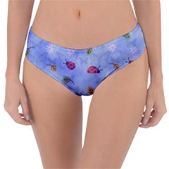 Ladybug Blue Nature Reversible Classic Bikini Bottoms by HermanTelo