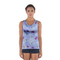 Ladybug Blue Nature Sport Tank Top  by HermanTelo