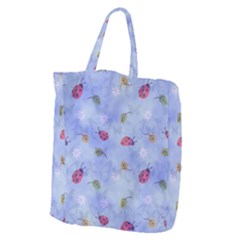 Ladybug Blue Nature Giant Grocery Tote