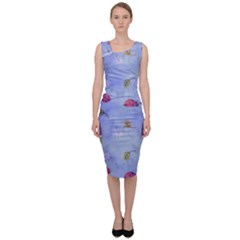 Ladybug Blue Nature Sleeveless Pencil Dress