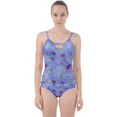 Ladybug Blue Nature Cut Out Top Tankini Set