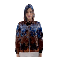 Landscape Woman Magic Evening Women s Hooded Windbreaker