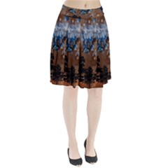 Landscape Woman Magic Evening Pleated Skirt