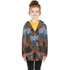 Landscape Woman Magic Evening Kids  Double Breasted Button Coat