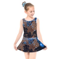 Landscape Woman Magic Evening Kids  Skater Dress Swimsuit