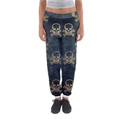 Golden Glitter Skeleton Gothic Women s Jogger Sweatpants