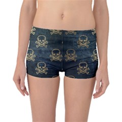 Golden Glitter Skeleton Gothic Boyleg Bikini Bottoms