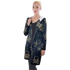 Golden Glitter Skeleton Gothic Hooded Pocket Cardigan