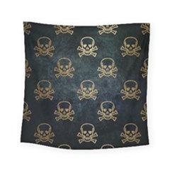 Golden Glitter Skeleton Gothic Square Tapestry (small)