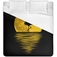 Moon Reflection Flamenco Animal Duvet Cover (king Size) by HermanTelo