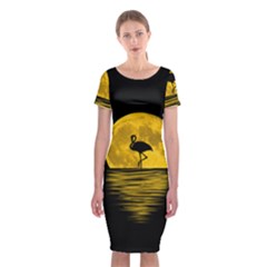 Moon Reflection Flamenco Animal Classic Short Sleeve Midi Dress