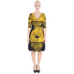 Moon Reflection Flamenco Animal Wrap Up Cocktail Dress