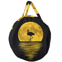 Moon Reflection Flamenco Animal Giant Round Zipper Tote by HermanTelo