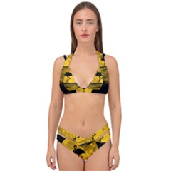 Moon Reflection Flamenco Animal Double Strap Halter Bikini Set by HermanTelo