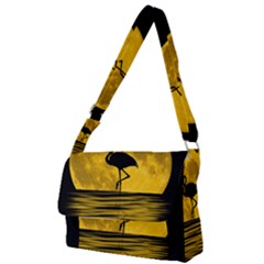 Moon Reflection Flamenco Animal Full Print Messenger Bag