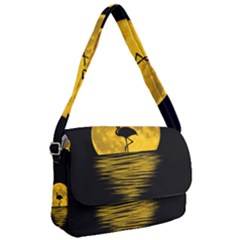 Moon Reflection Flamenco Animal Courier Bag by HermanTelo