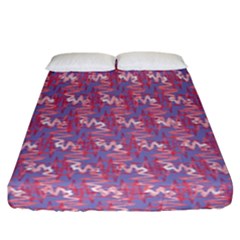 Pattern Abstract Squiggles Gliftex Fitted Sheet (california King Size)