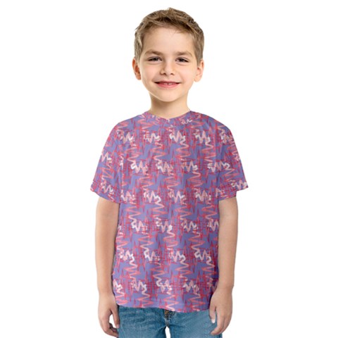 Pattern Abstract Squiggles Gliftex Kids  Sport Mesh Tee by HermanTelo