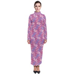 Pattern Abstract Squiggles Gliftex Turtleneck Maxi Dress