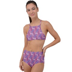 Pattern Abstract Squiggles Gliftex High Waist Tankini Set