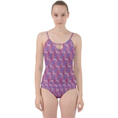 Pattern Abstract Squiggles Gliftex Cut Out Top Tankini Set by HermanTelo