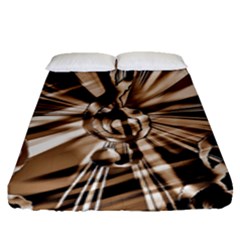 Music Clef Tones Fitted Sheet (queen Size) by HermanTelo