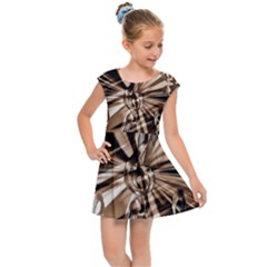 Music Clef Tones Kids  Cap Sleeve Dress