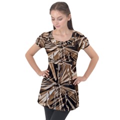 Music Clef Tones Puff Sleeve Tunic Top by HermanTelo